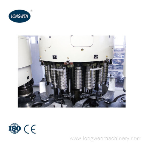Automatic combination machine for making tin can milk powder can